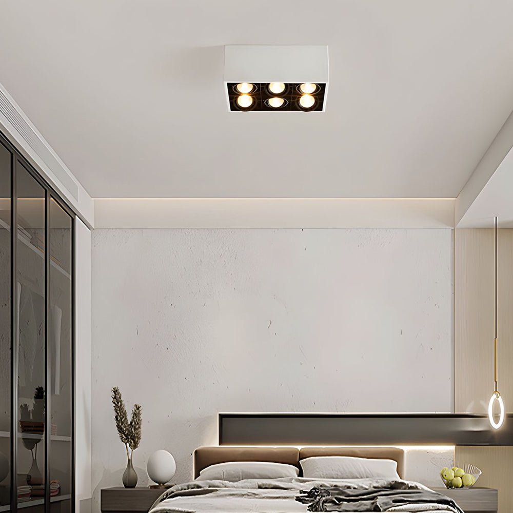 WHITBY RECTANGULAR SIX-LAMP FLUSH CEILING SPOTLIGHT