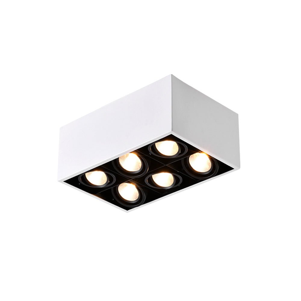 WHITBY RECTANGULAR SIX-LAMP FLUSH CEILING SPOTLIGHT