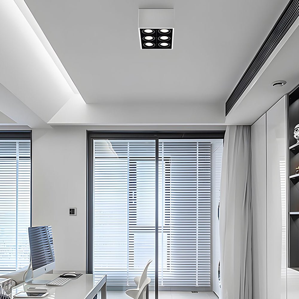 WHITBY RECTANGULAR SIX-LAMP FLUSH CEILING SPOTLIGHT