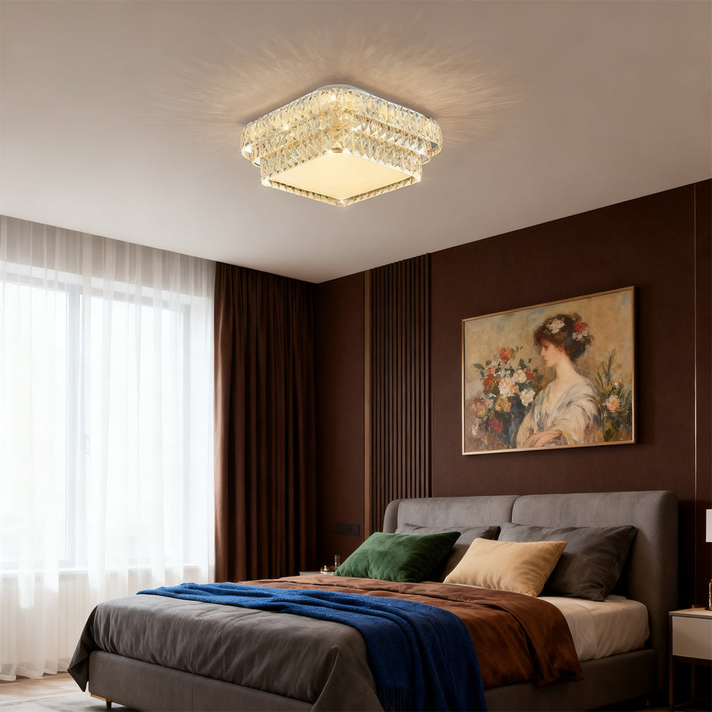 WINTHROP CRYSTAL EMBEDDED LED CEILING LANTERN