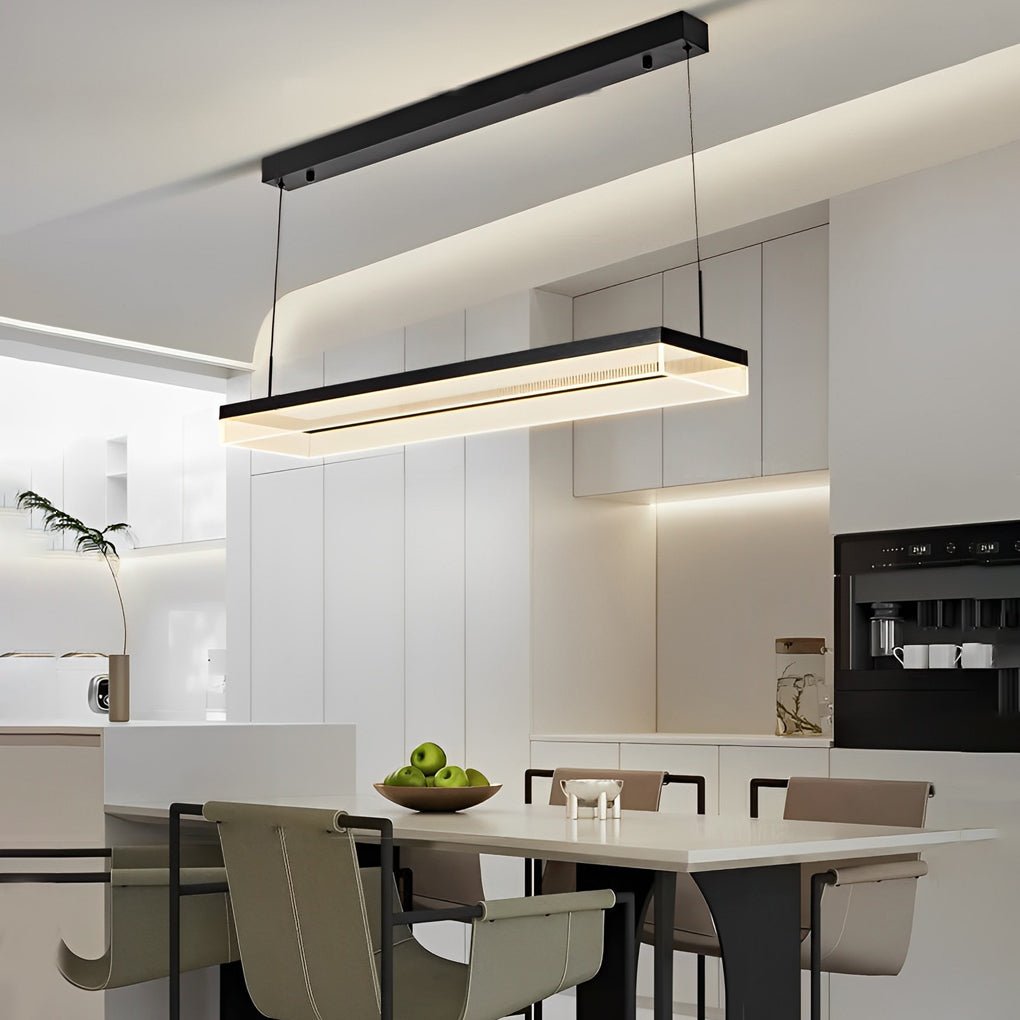 RAVENSHIRE MODERN RECTANGULAR DIMMING CHANDELIER WITH REMOTE CONTROL
