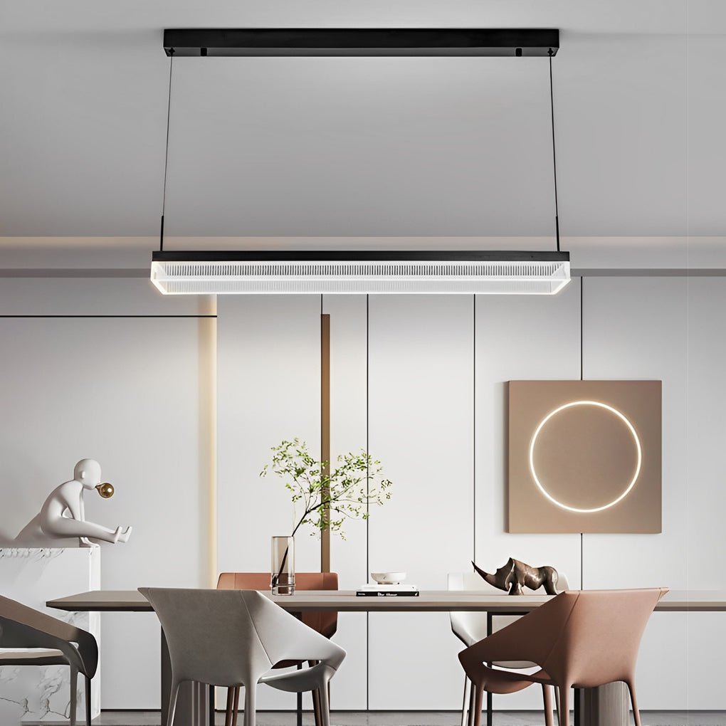 RAVENSHIRE MODERN RECTANGULAR DIMMING CHANDELIER WITH REMOTE CONTROL