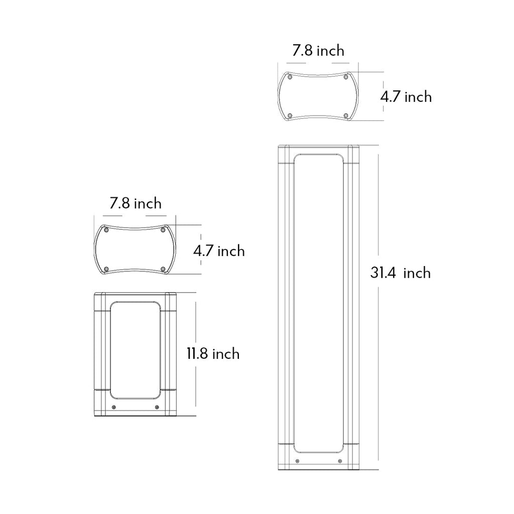 WINDSOR SQUARE OUTDOOR LED PATHWAY LANTERN