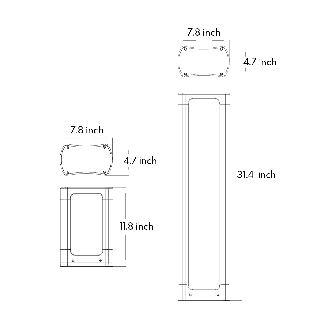 WINDSOR SQUARE OUTDOOR LED PATHWAY LANTERN