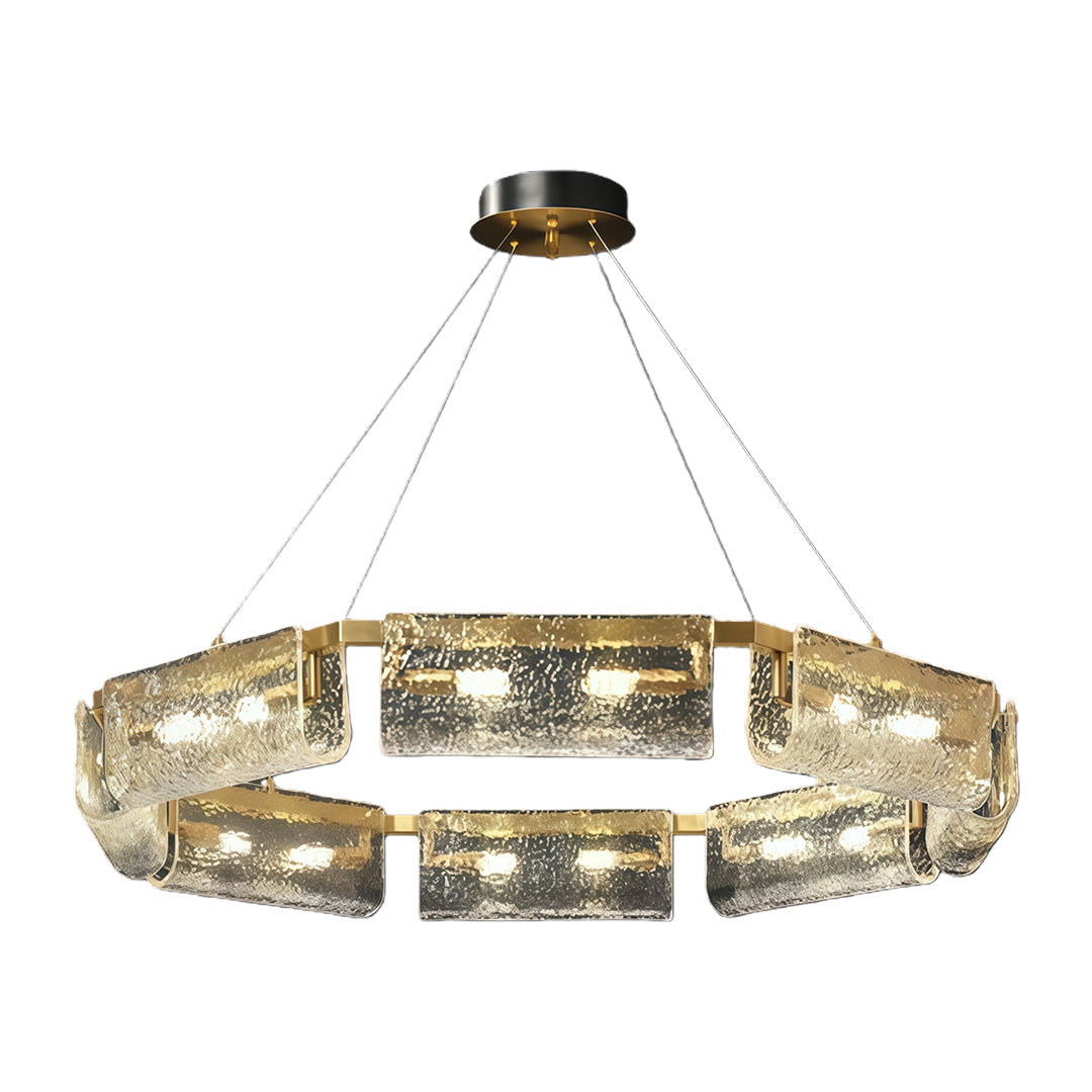 WINTHROP RECTANGULAR GLASS CEILING LANTERN IN BRASS