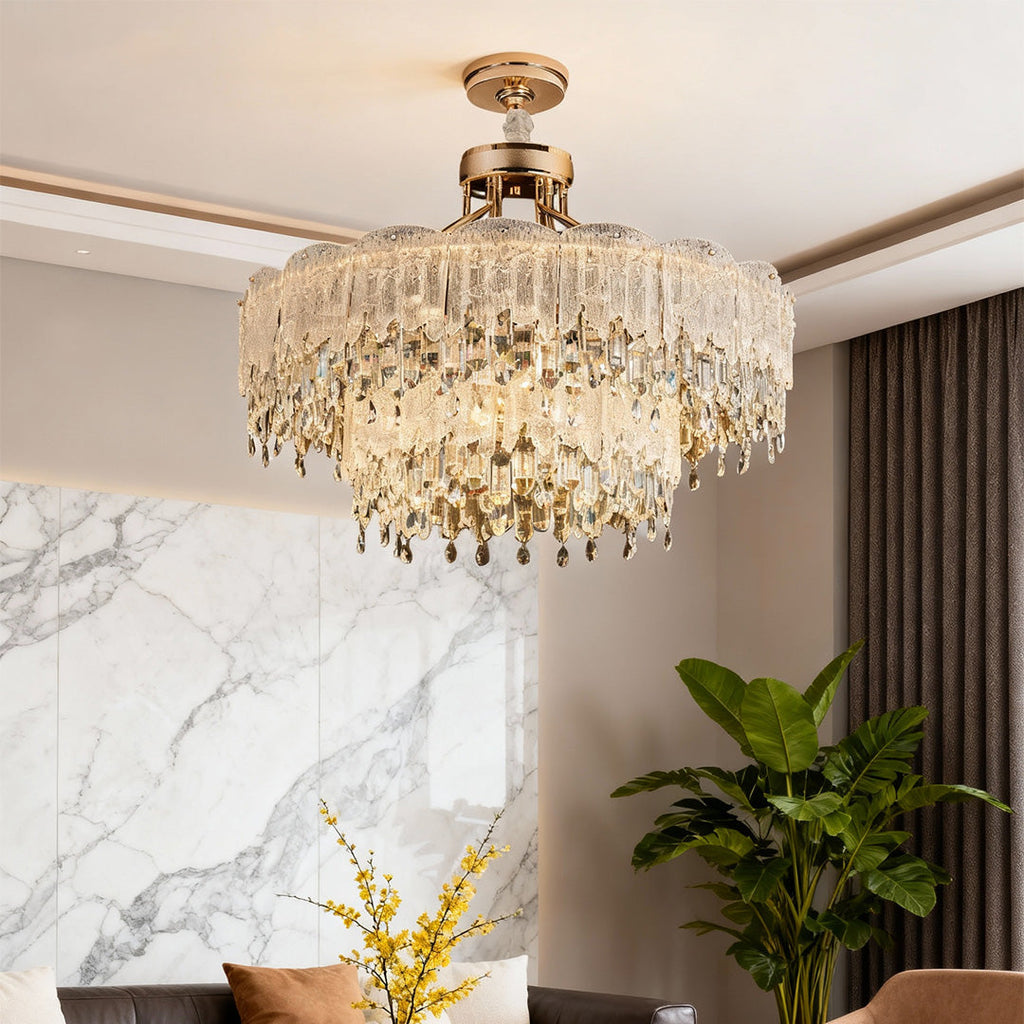 CHARLESTON CRYSTAL FRINGE CEILING LUMINAIRE