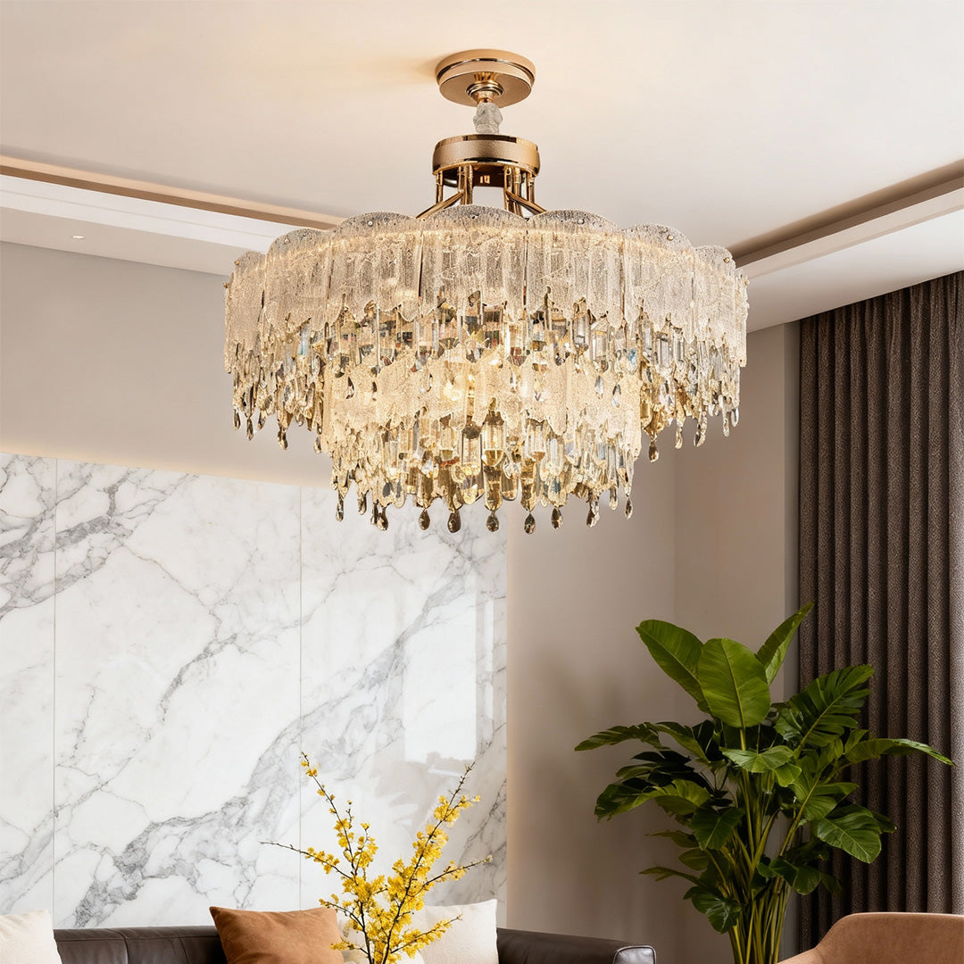 CHARLESTON CRYSTAL FRINGE CEILING LUMINAIRE