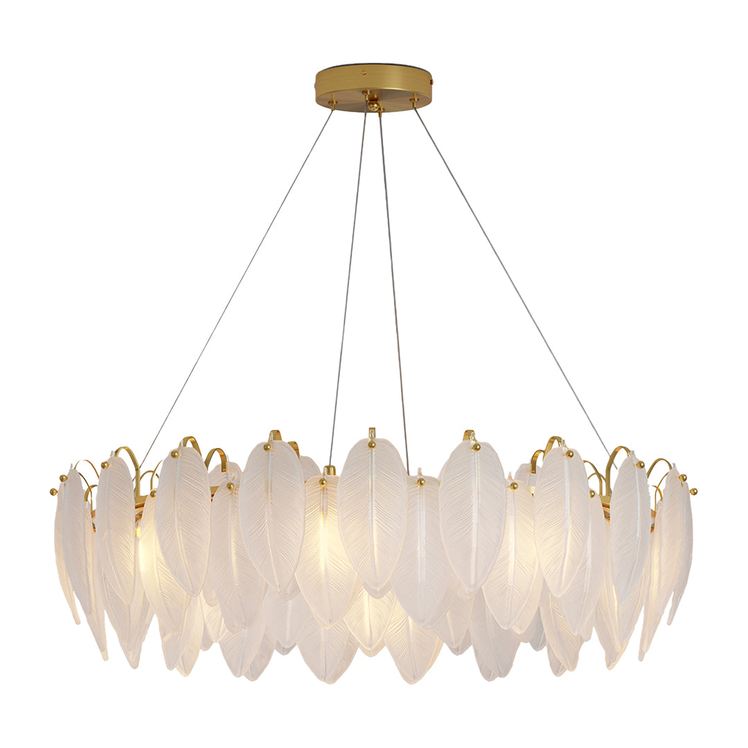 FELICITY FEATHERED GLASS CEILING LANTERN