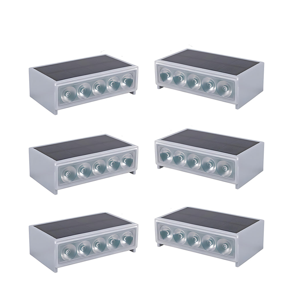 RAVENSCROFT SOLAR STEP LIGHTING LANTERNS, WEATHER-RESISTANT MODERN DESIGN