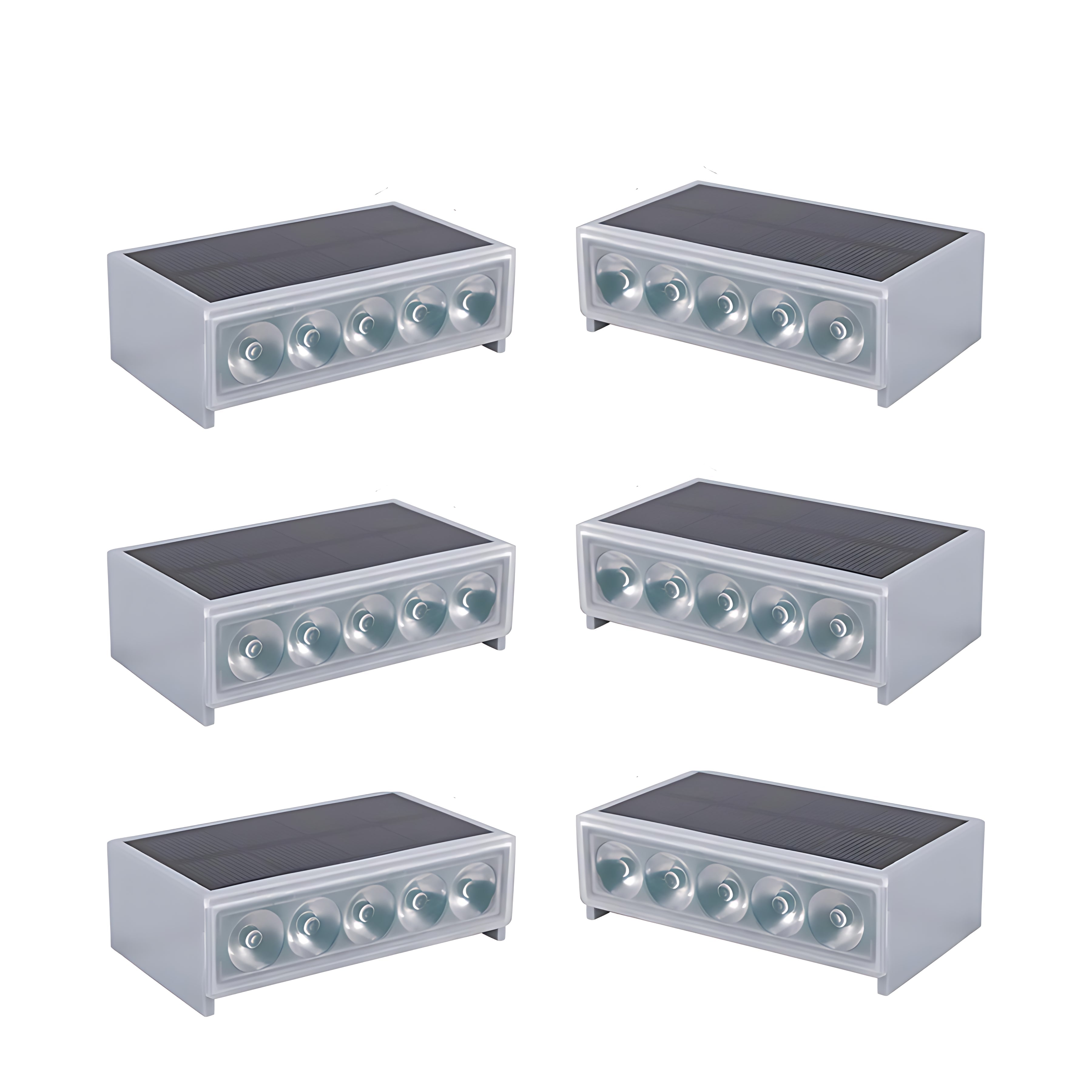 RAVENSCROFT SOLAR STEP LIGHTING LANTERNS, WEATHER-RESISTANT MODERN DESIGN