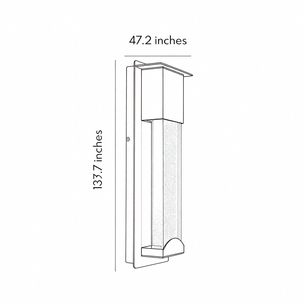 WINDSOR BUBBLE GLASS RECTANGULAR OUTDOOR SCONCE LIGHT