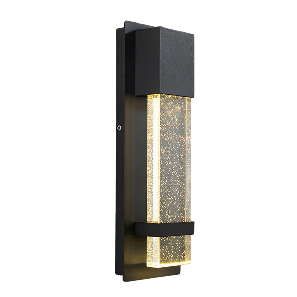 WINDSOR BUBBLE GLASS RECTANGULAR OUTDOOR SCONCE LIGHT