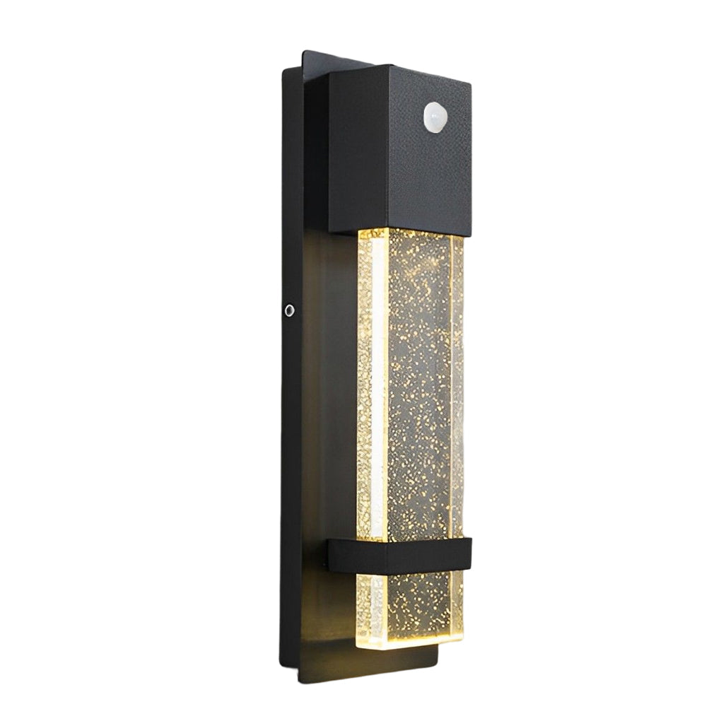 WINDSOR BUBBLE GLASS RECTANGULAR OUTDOOR SCONCE LIGHT