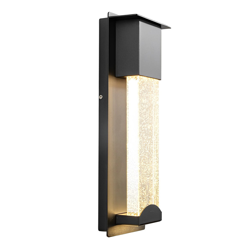 WINDSOR BUBBLE GLASS RECTANGULAR OUTDOOR SCONCE LIGHT
