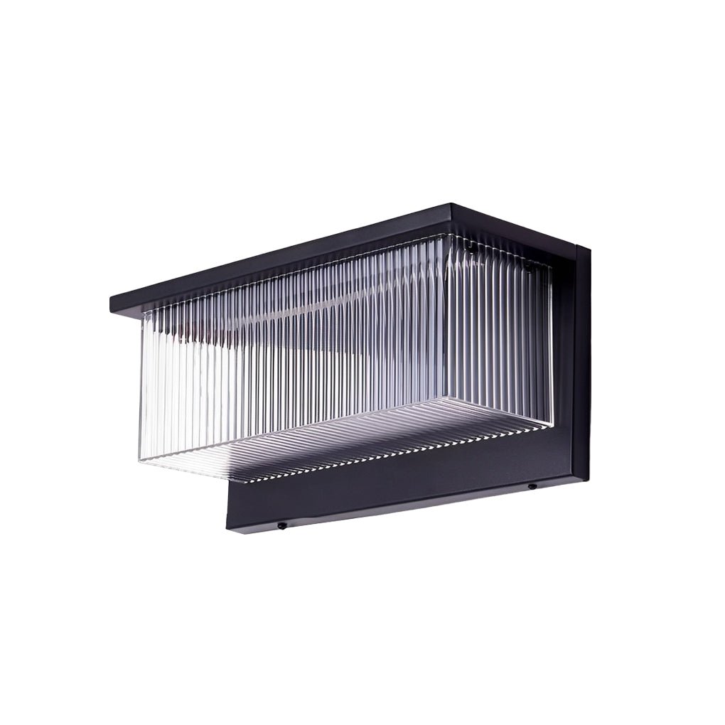 WINTHORPE RECTANGULAR STRIPE ACRYLIC SOLAR WALL LANTERN