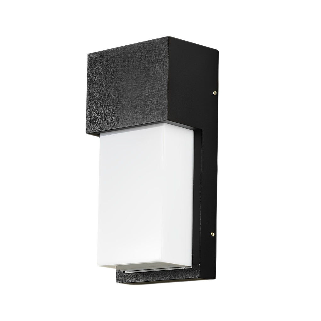 WINTHORPE RECTANGULAR OUTDOOR LED WALL LANTERN - 10W WATER-RESISTANT BLACK FINISH