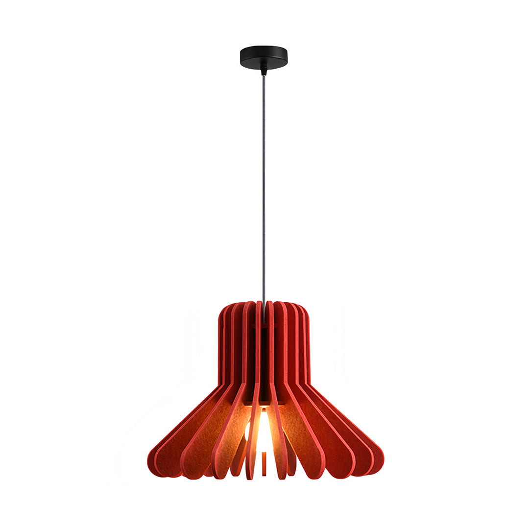 1. **MONTGOMERY FELT-ENCLOSED PENDANT LUMINAIRE**  
   A sophisticated pendant light featuring a sound-absorbing felt exterior and a robust iron frame, perfect for enhancing ambiance in any room.

2. **WINSLOW IRON & FELT HANGING ILLUMINATOR**  
   An inn