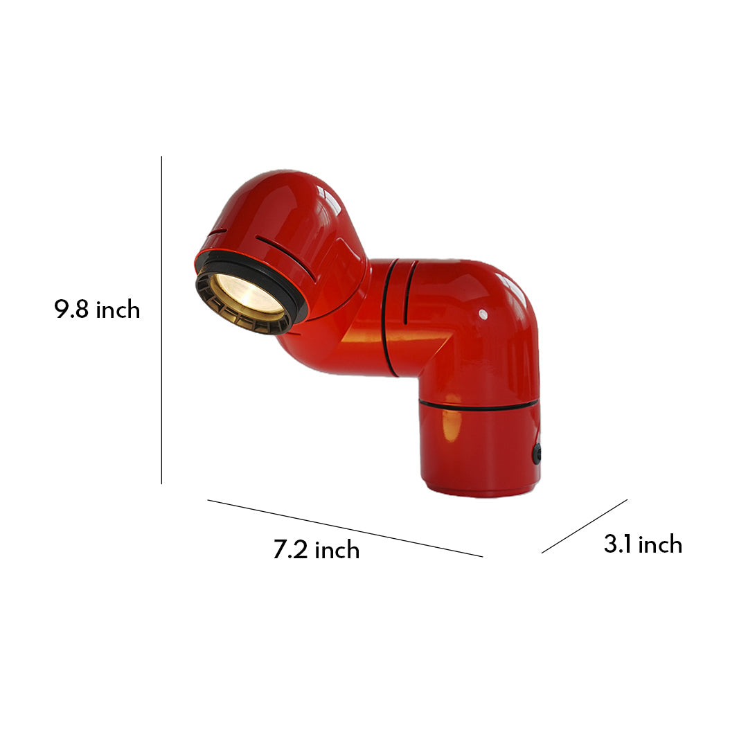 WINTHROP INDUSTRIAL PIPE ROTATING TABLE LAMP
