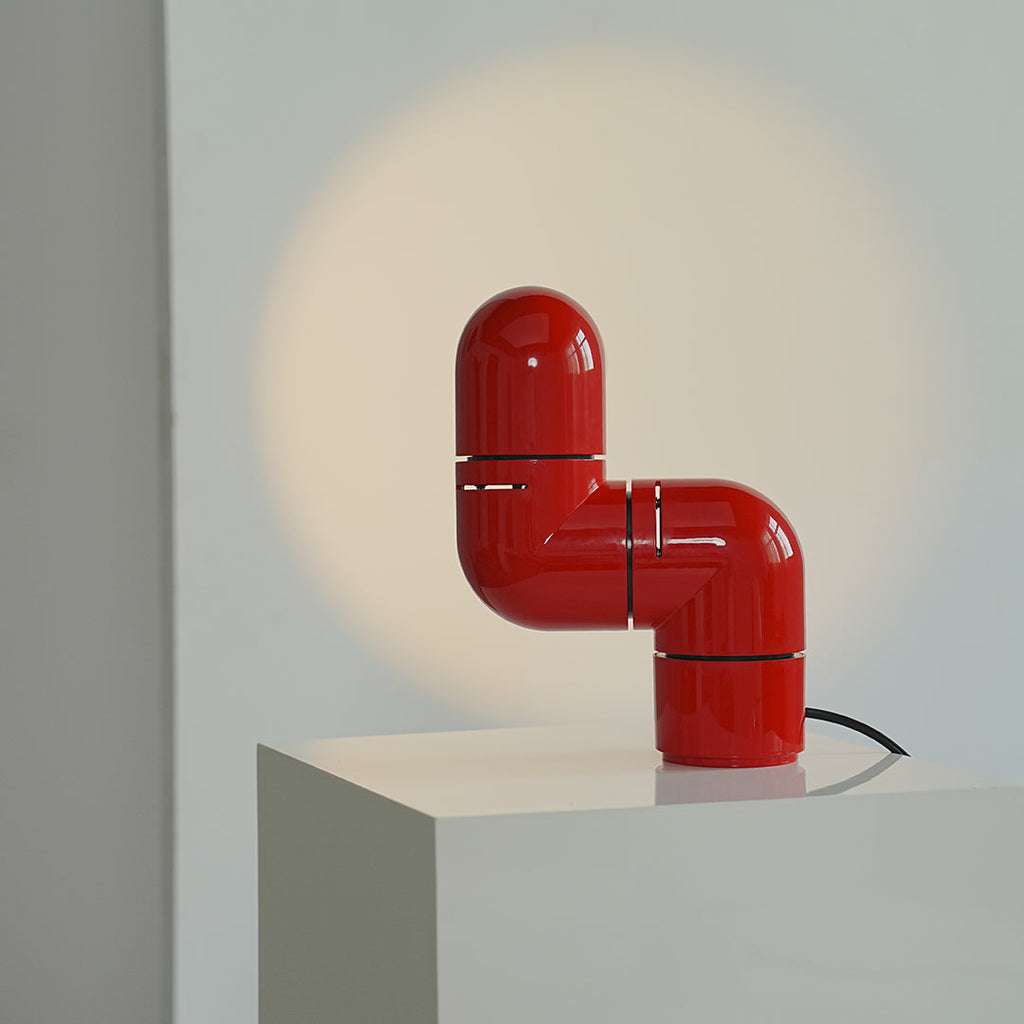 WINTHROP INDUSTRIAL PIPE ROTATING TABLE LAMP