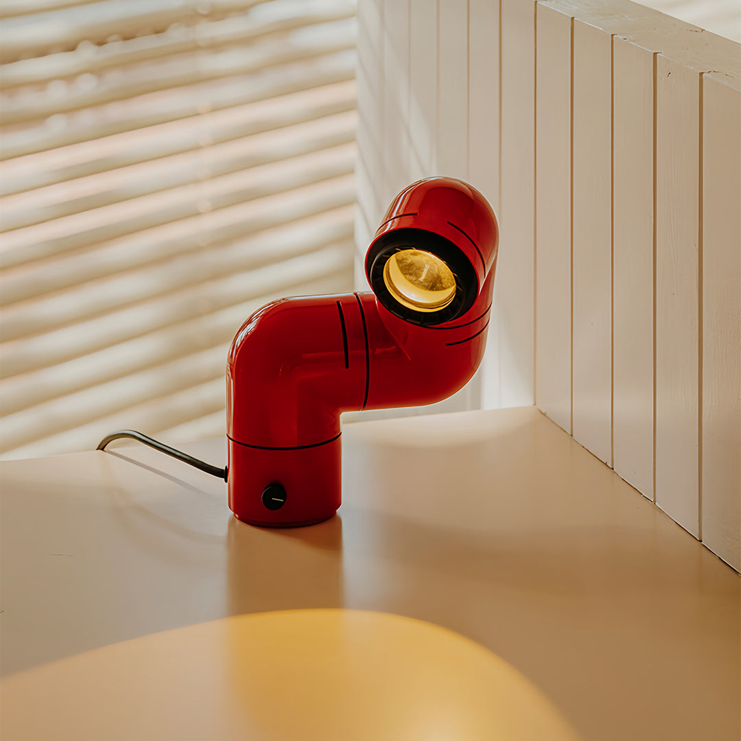 WINTHROP INDUSTRIAL PIPE ROTATING TABLE LAMP