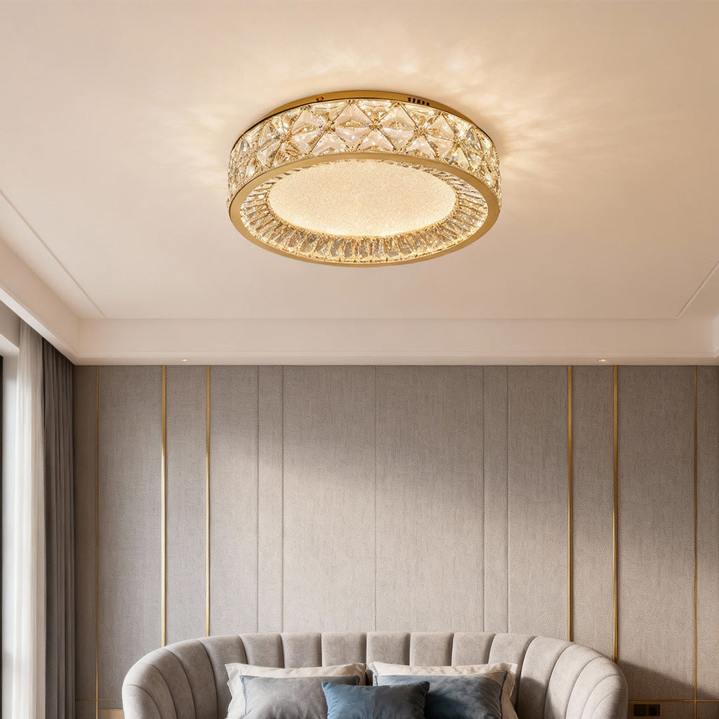 WINDSOR CRYSTAL FRESCO FLUSH LIGHT