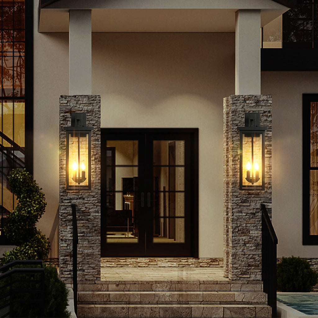 RAVENSHILL OUTDOOR COURTYARD LED WALL SCONCE - WEATHERPROOF BLACK FINISH