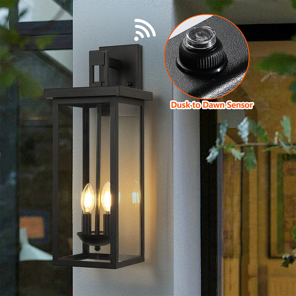 RAVENSHILL OUTDOOR COURTYARD LED WALL SCONCE - WEATHERPROOF BLACK FINISH