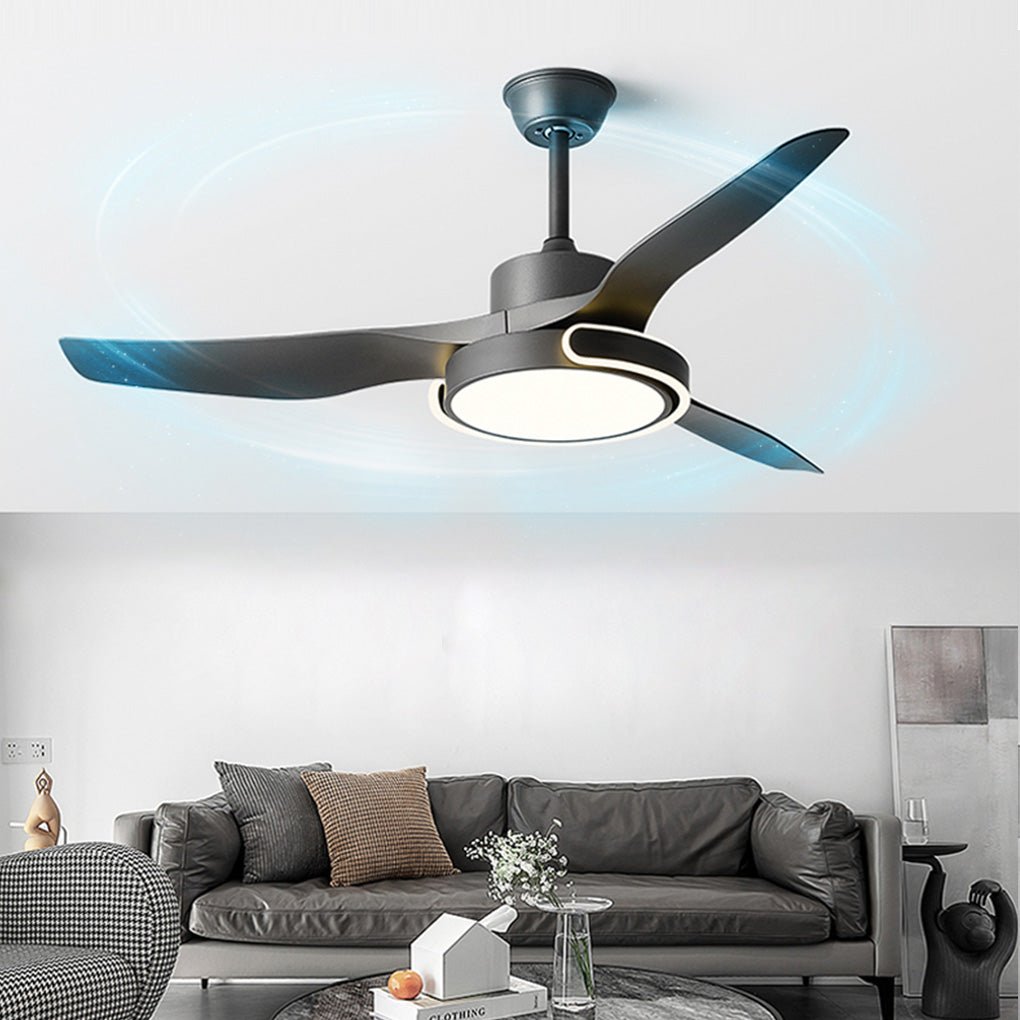 WINTHROP VARIABLE DIMMER CEILING FAN LIGHT WITH REMOTE CONTROL AND REVERSIBLE FUNCTION
