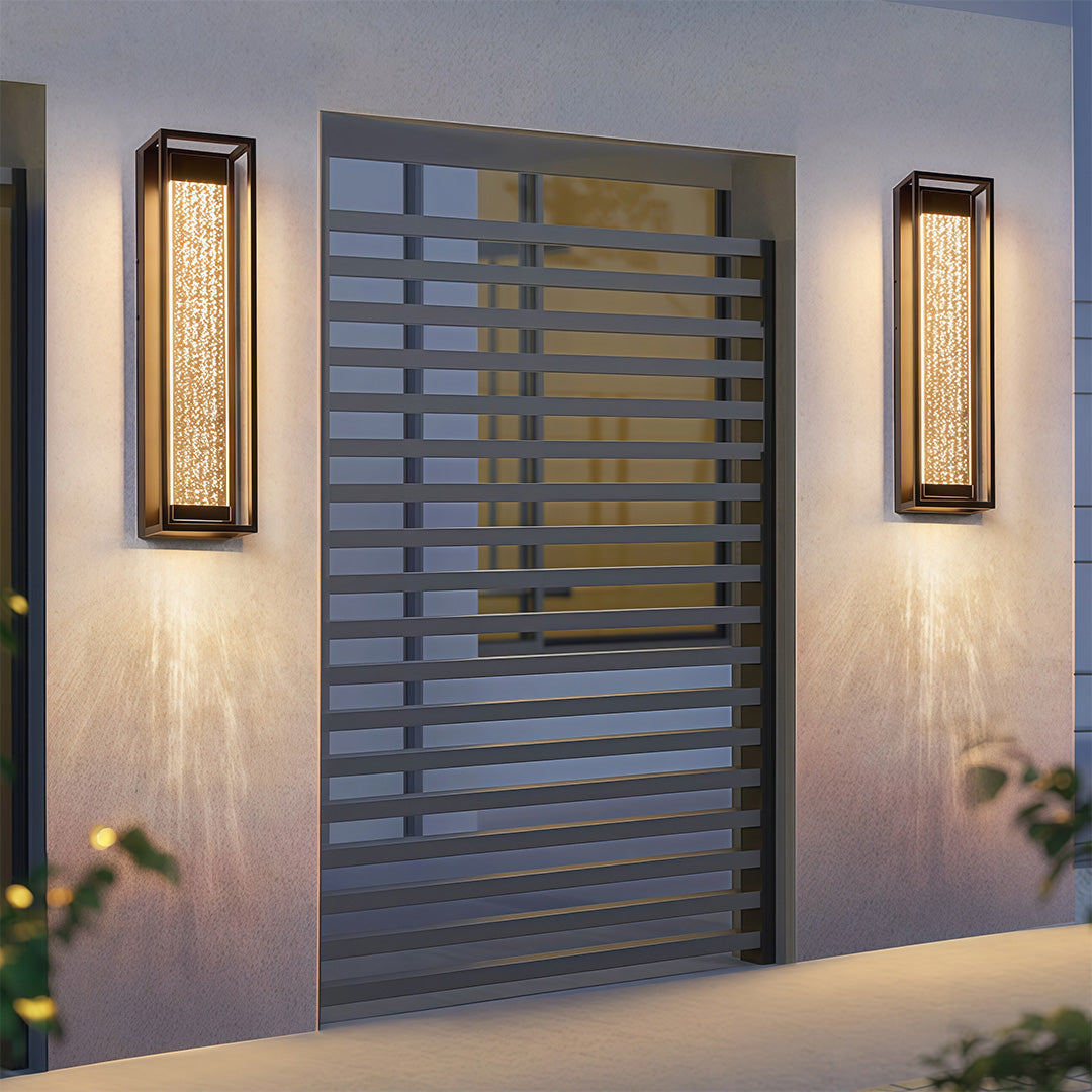RAVENSDALE DARK METAL WEATHERPROOF LINEAR WALL LANTERN