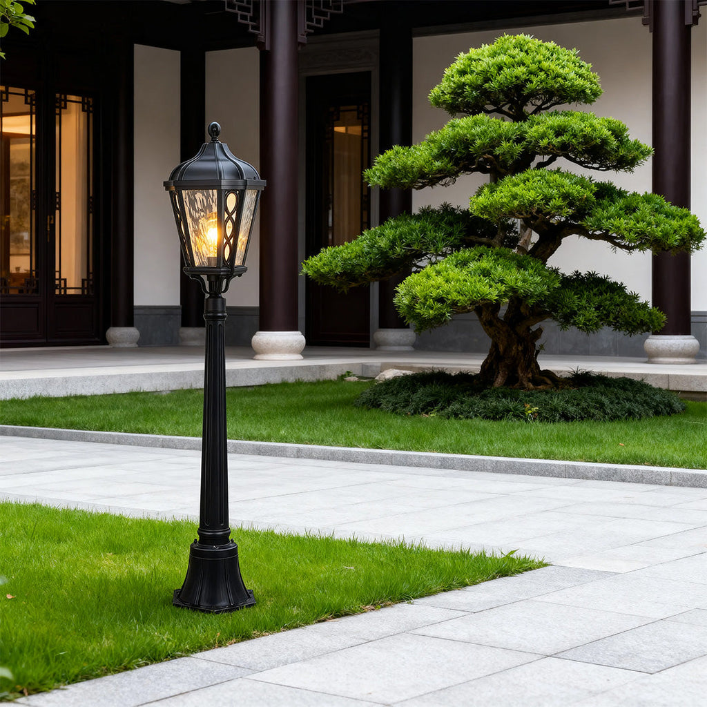WINTERBOURNE ALUMINUM GARDEN POST LANTERN