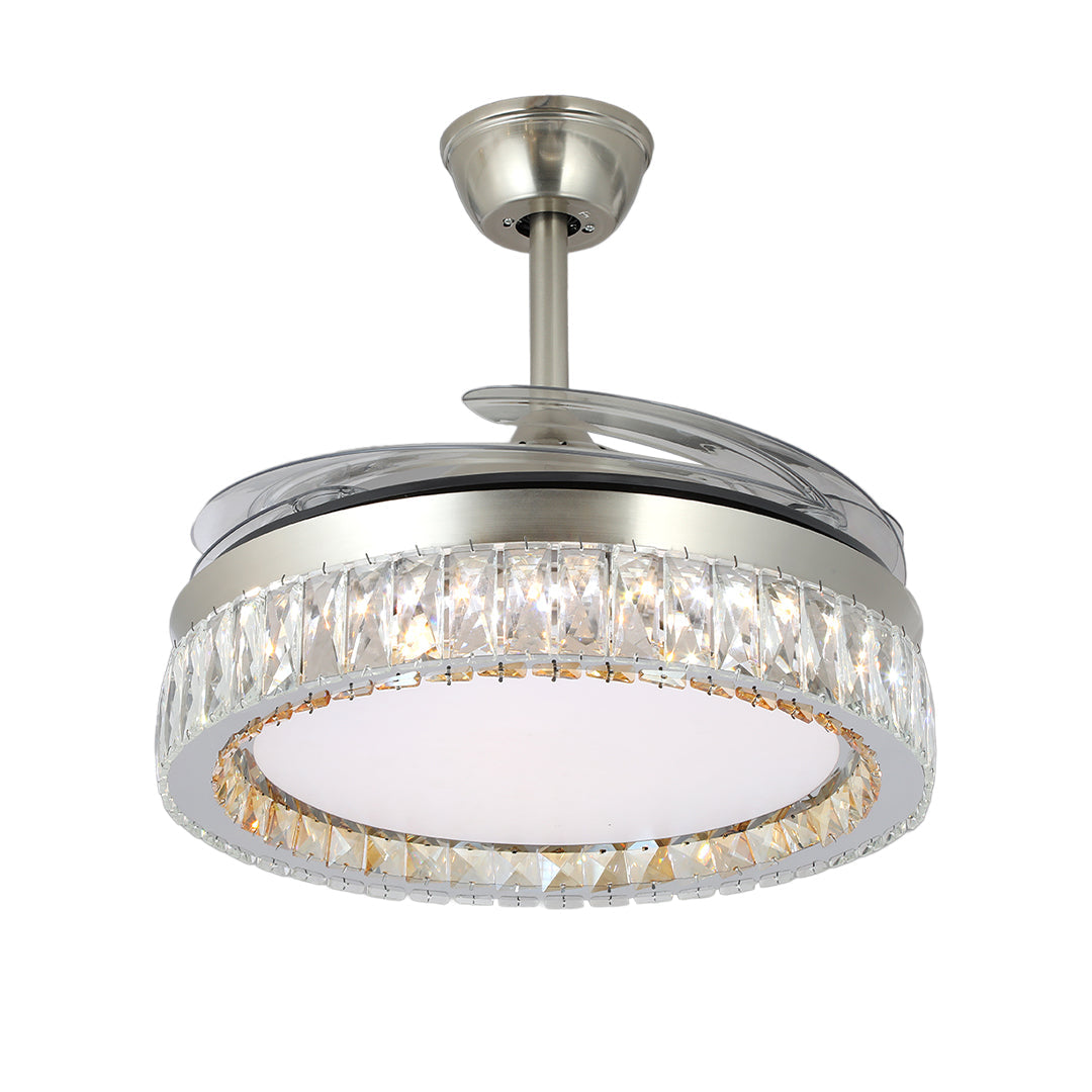 WINDSOR CRYSTAL-ENCASED CEILING FAN WITH REMOTE LIGHTING CONTROL