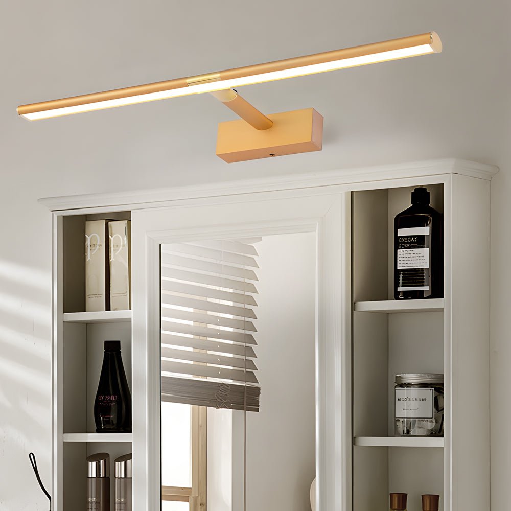 WINDSOR RETRACTABLE ILLUMINATED VANITY SCONCE WITH FLEXIBLE ARM AND SATIN COATING