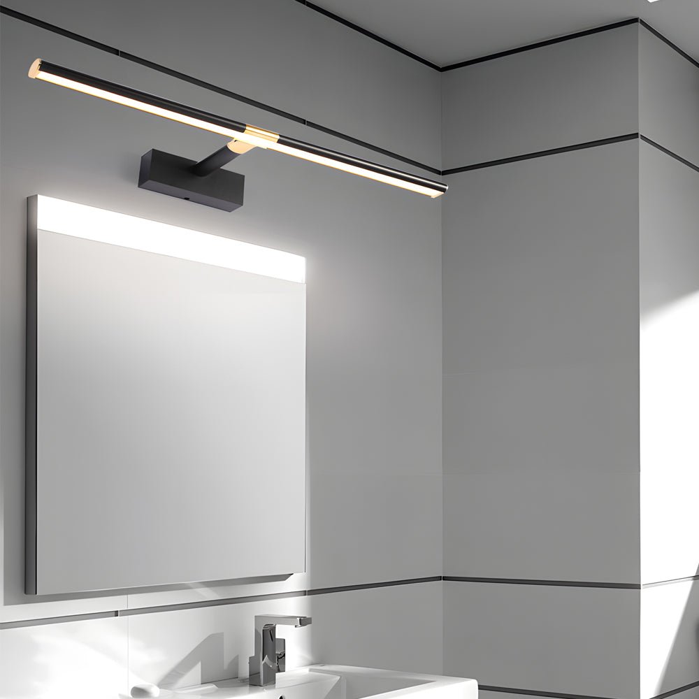 WINDSOR RETRACTABLE ILLUMINATED VANITY SCONCE WITH FLEXIBLE ARM AND SATIN COATING