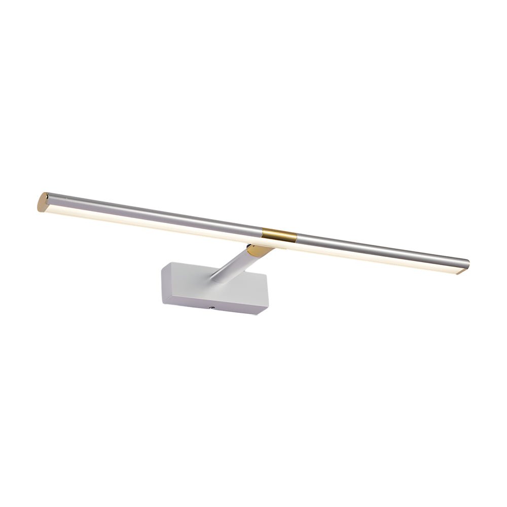 WINDSOR RETRACTABLE ILLUMINATED VANITY SCONCE WITH FLEXIBLE ARM AND SATIN COATING
