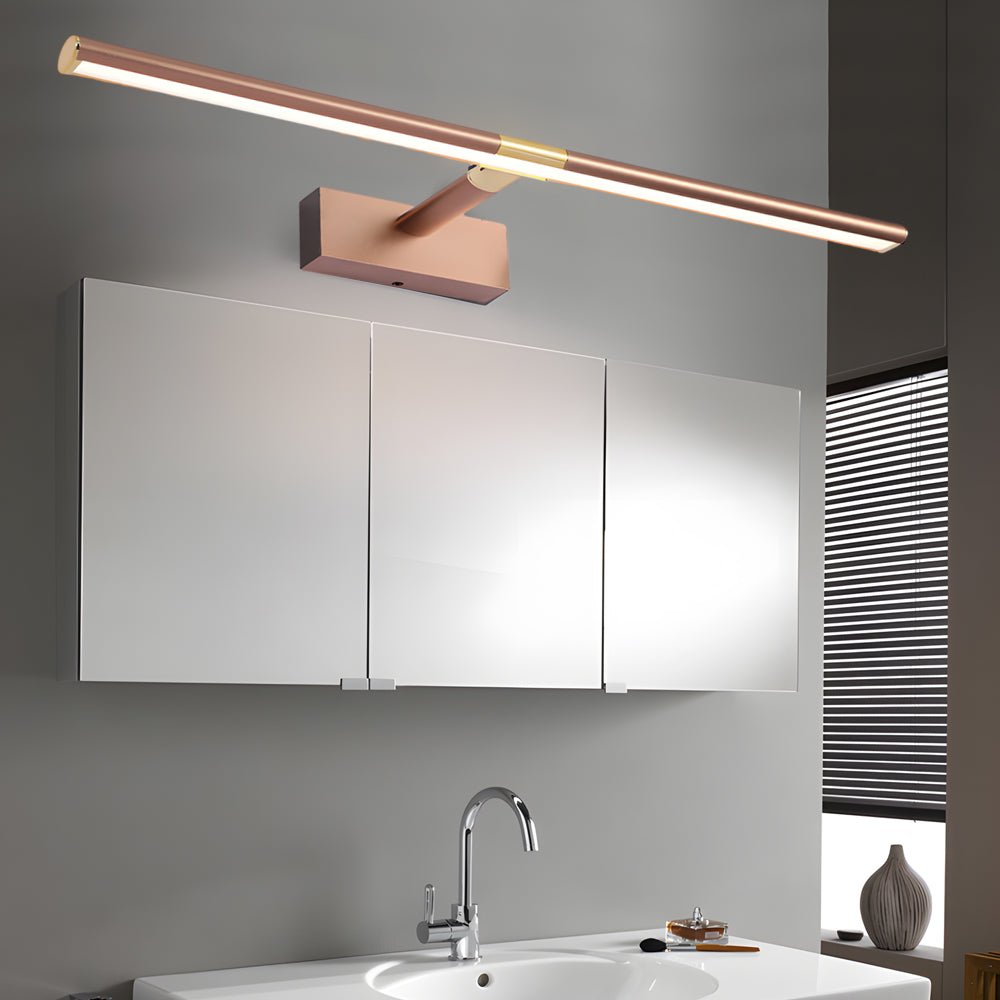 WINDSOR RETRACTABLE ILLUMINATED VANITY SCONCE WITH FLEXIBLE ARM AND SATIN COATING