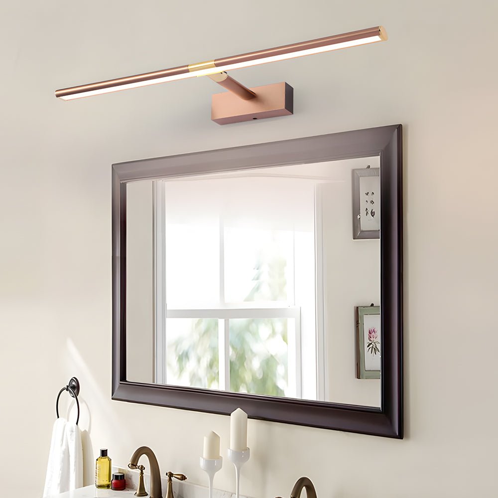 WINDSOR RETRACTABLE ILLUMINATED VANITY SCONCE WITH FLEXIBLE ARM AND SATIN COATING