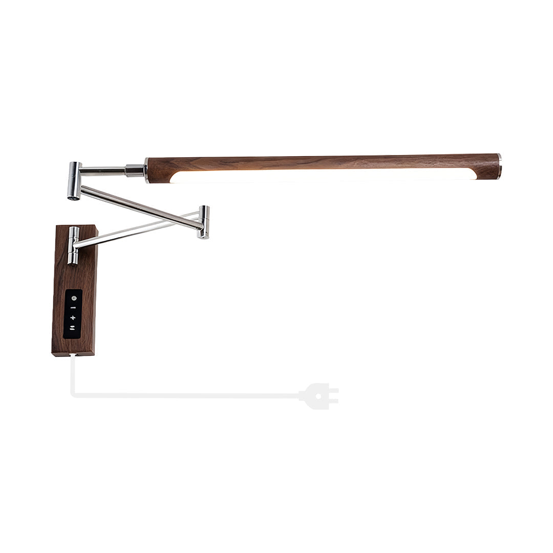 WINTHROP MID-CENTURY SWING ARM LIGHT WITH WALNUT FINISH