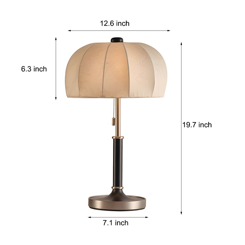 RAVENHALL VINTAGE BRASS PULL CHAIN TABLE LAMP