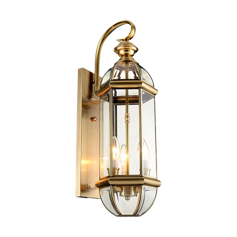 WINDSOR COPPER GLASS OUTDOOR WALL LANTERN