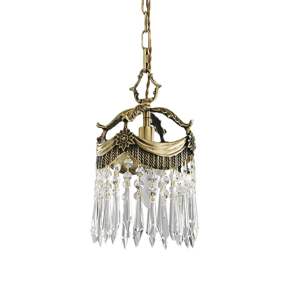 CHARLESTON CRYSTAL DROPLET PENDANT WITH TASSELS AND DIMMER