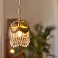 CHARLESTON CRYSTAL DROPLET PENDANT WITH TASSELS AND DIMMER