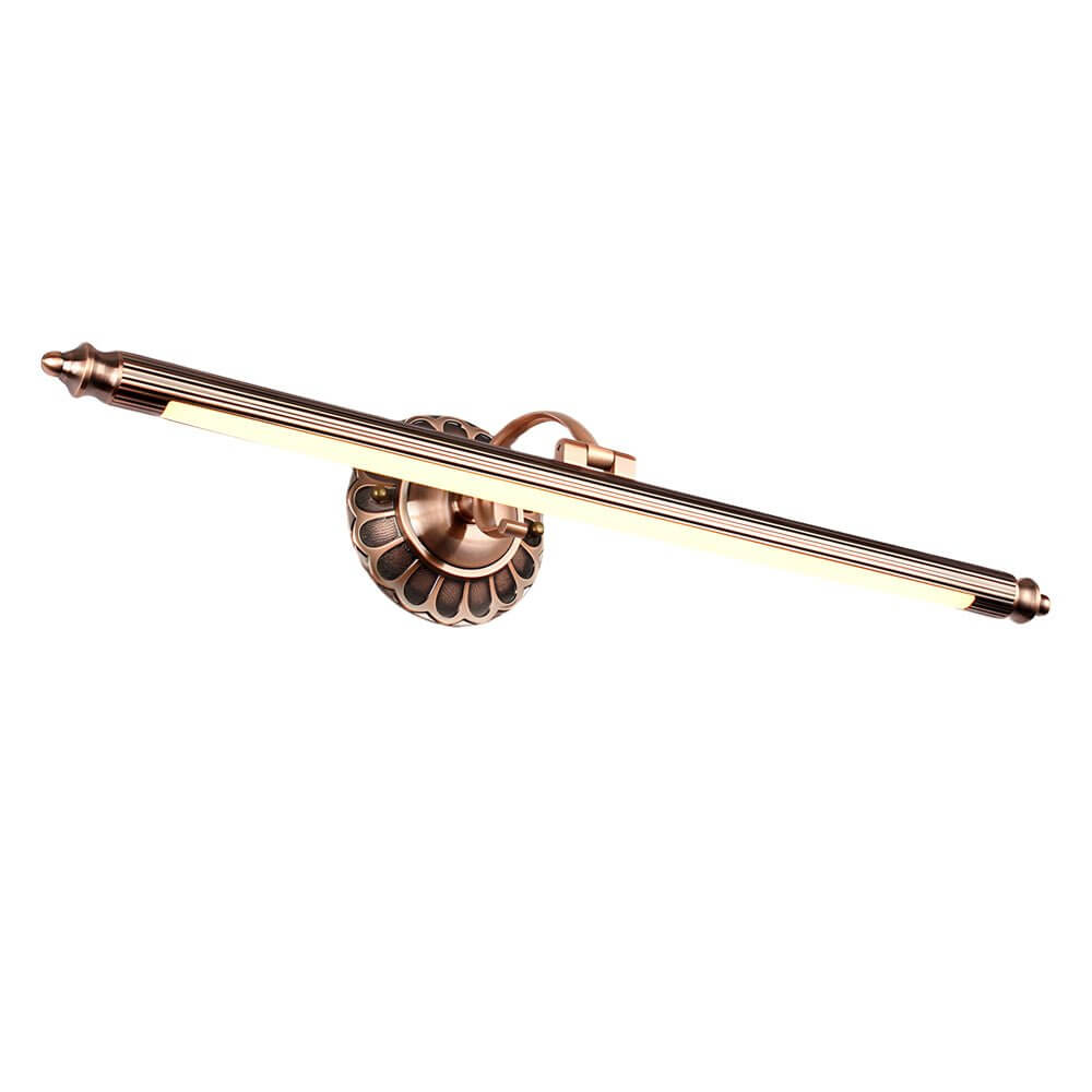 WINTHORPE FLORAL EMBELLISHED BATHROOM CILINDRICAL LED LIGHT IN ANTIQUE BRONZE
