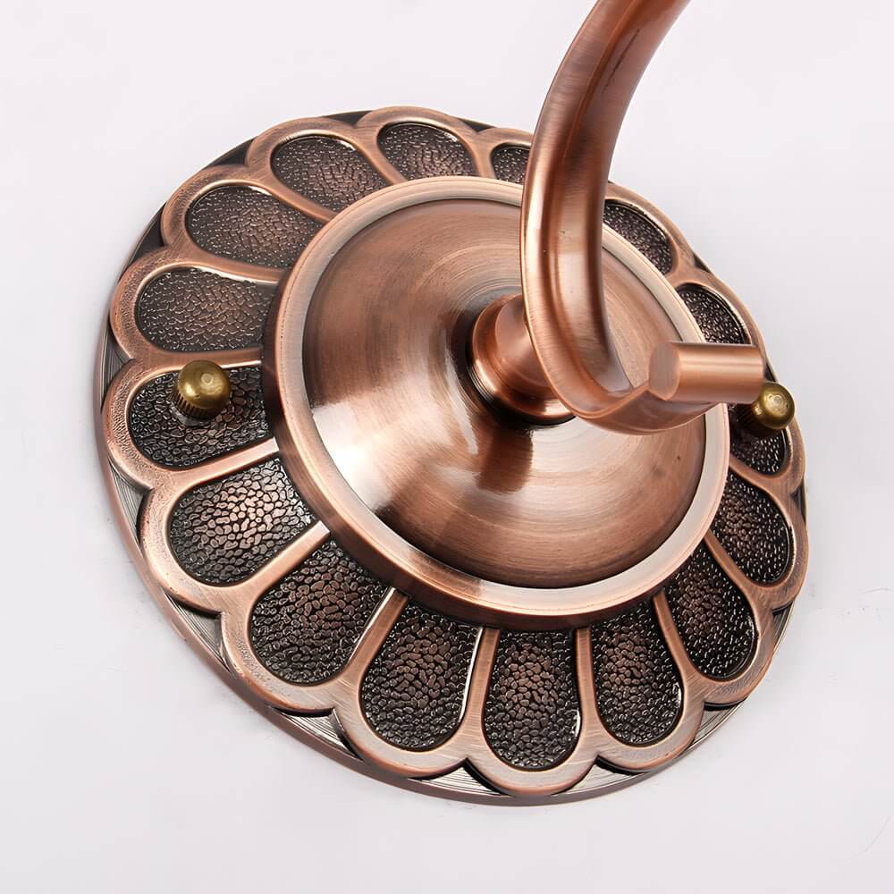 WINTHORPE FLORAL EMBELLISHED BATHROOM CILINDRICAL LED LIGHT IN ANTIQUE BRONZE