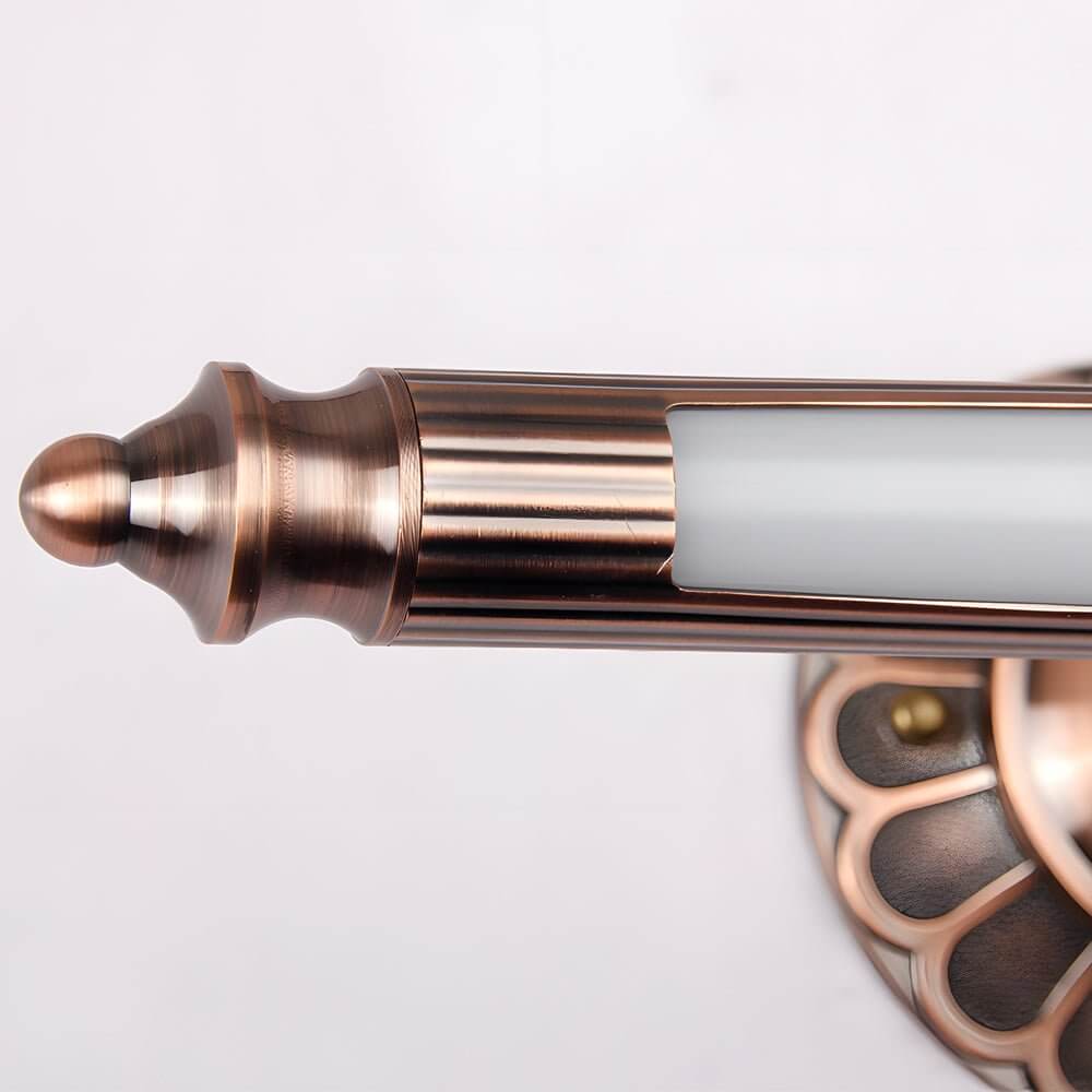 WINTHORPE FLORAL EMBELLISHED BATHROOM CILINDRICAL LED LIGHT IN ANTIQUE BRONZE