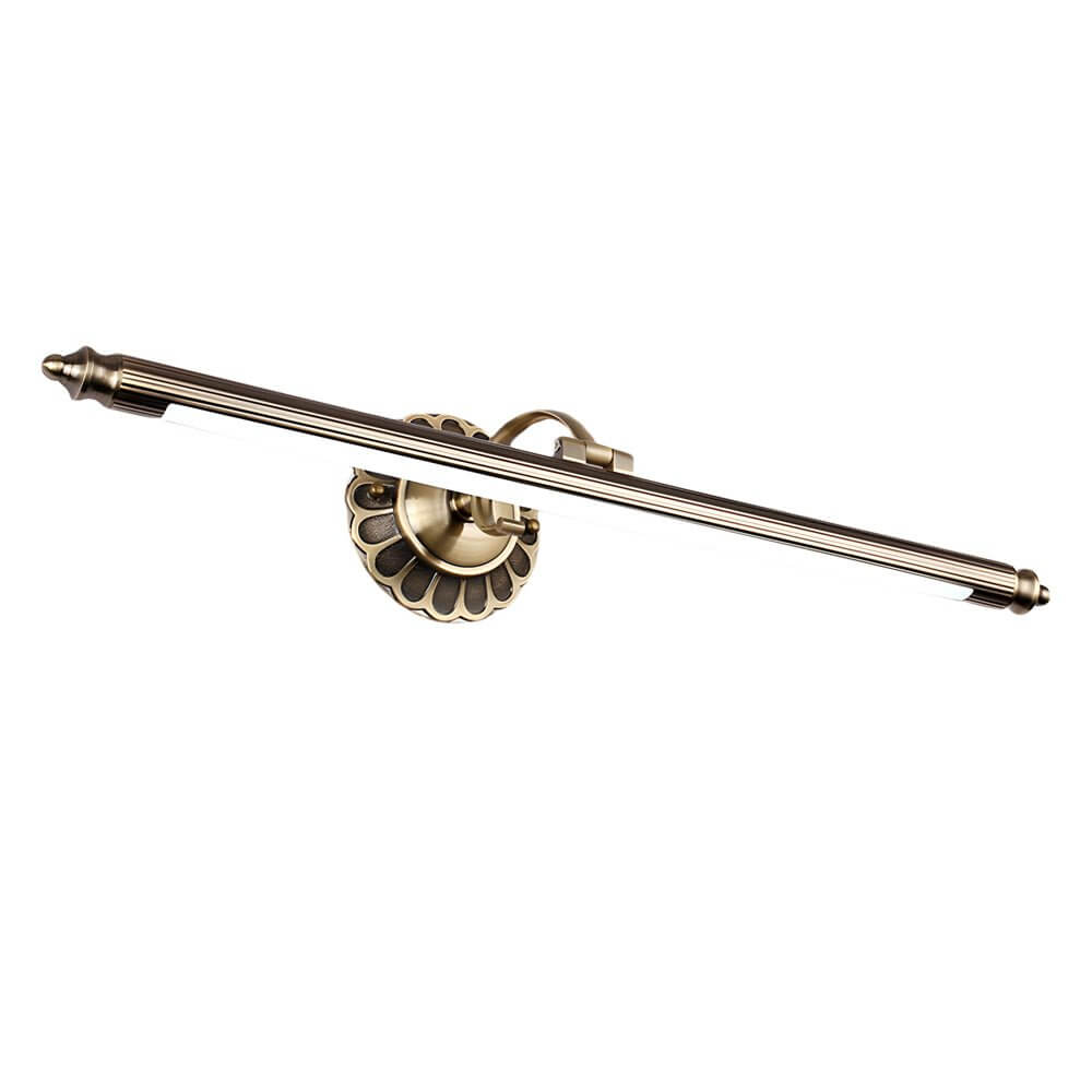 WINTHORPE FLORAL EMBELLISHED BATHROOM CILINDRICAL LED LIGHT IN ANTIQUE BRONZE