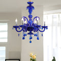 WINTERBOURNE CRYSTAL GLASS LED CHANDELIER WITH TRIPLE DIMMING IN BLUE