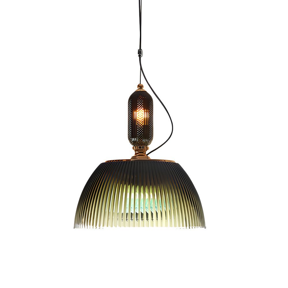 WHISTLER DARK FOREST STRIPE GLASS PENDANT LIGHT