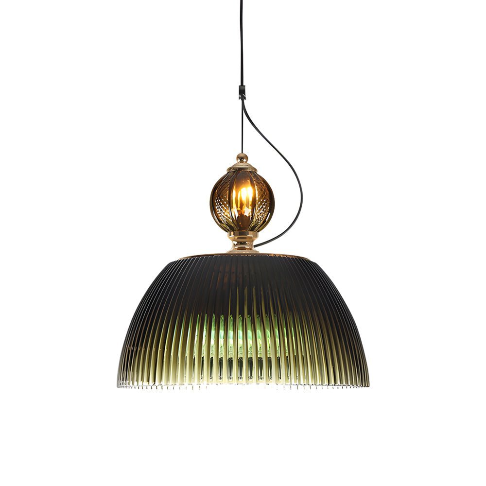 WHISTLER DARK FOREST STRIPE GLASS PENDANT LIGHT