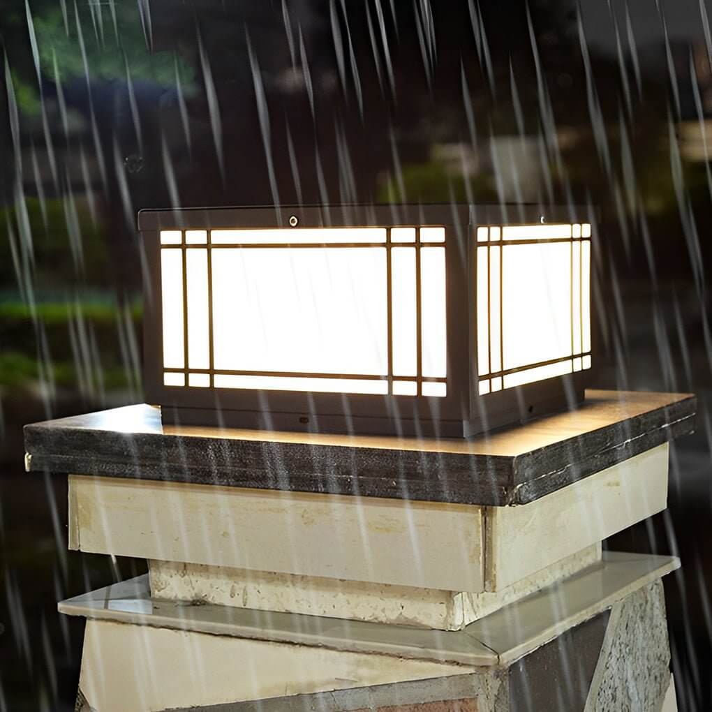 WINDSOR HARBOR WATER-RESISTANT LED FENCE POST LANTERNS WITH REMOTE CONTROL