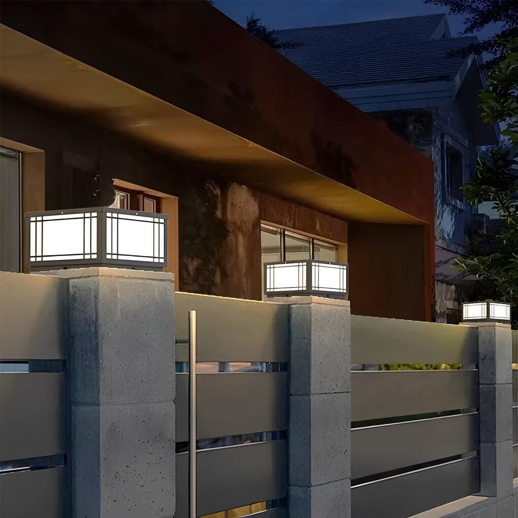 WINDSOR HARBOR WATER-RESISTANT LED FENCE POST LANTERNS WITH REMOTE CONTROL